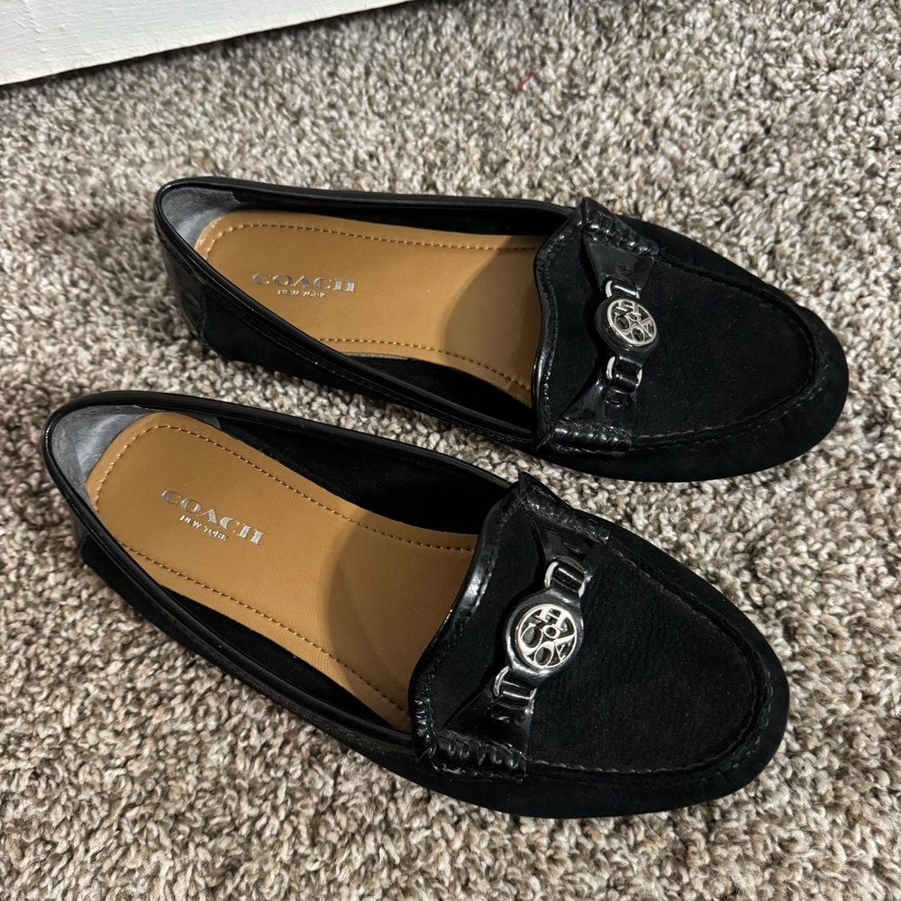 Coach Women's Black Loafers with Silver Accent Size 7 - Picture 15 of 15